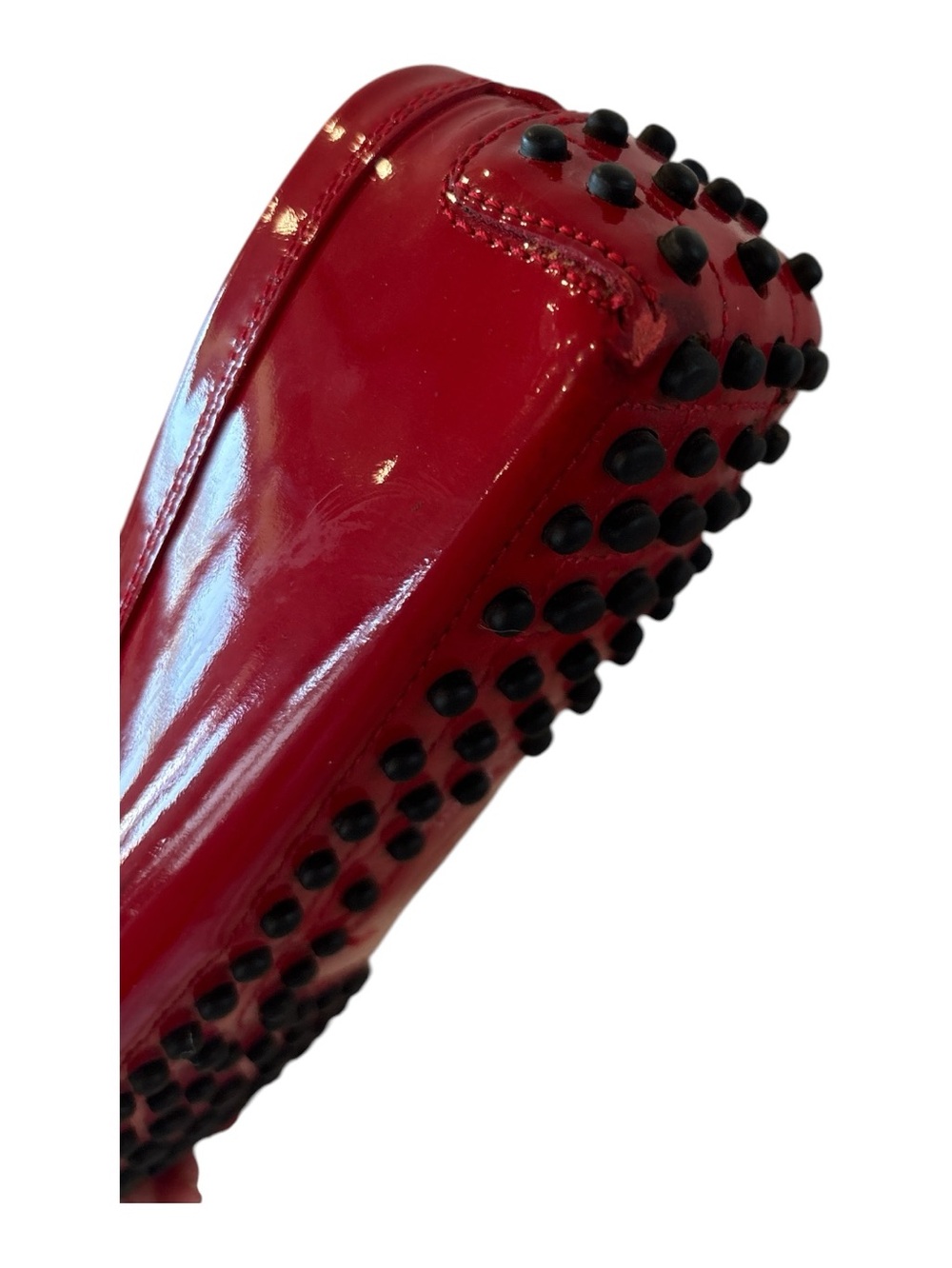 Tod's for Ferrari Gommino Red Patent Leather Driving Moccasins for Women - Picture 11 of 12
